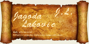 Jagoda Laković vizit kartica